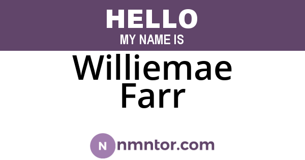 Williemae Farr