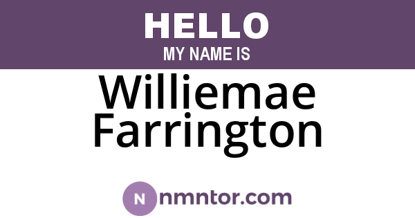Williemae Farrington