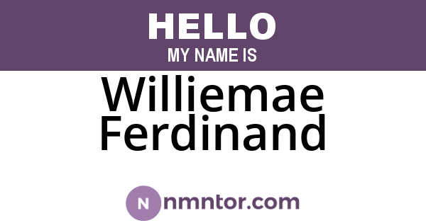 Williemae Ferdinand