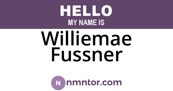 Williemae Fussner