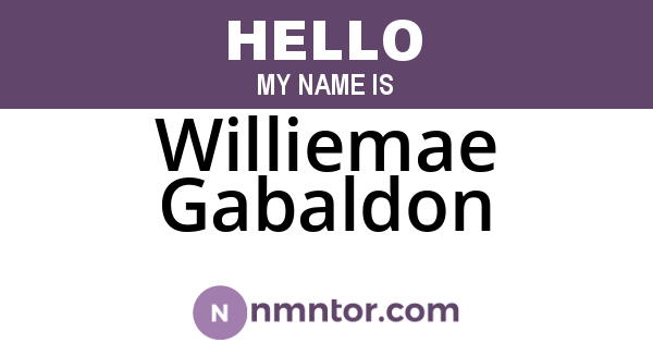 Williemae Gabaldon