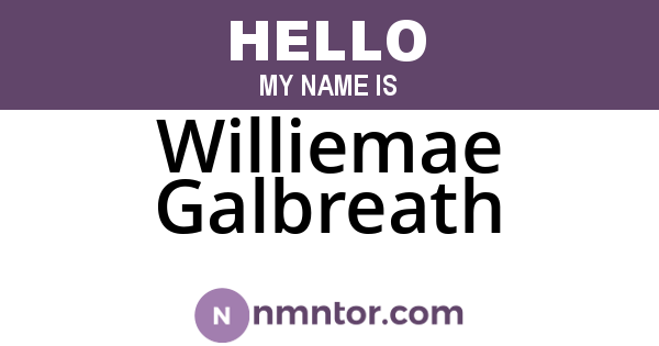 Williemae Galbreath