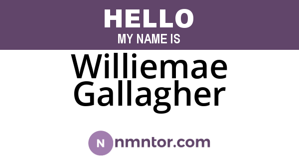 Williemae Gallagher