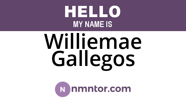 Williemae Gallegos