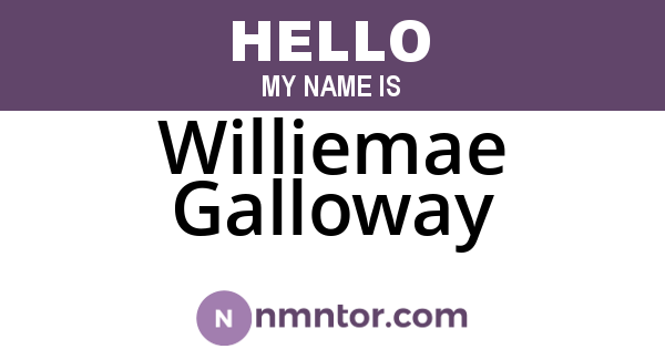 Williemae Galloway