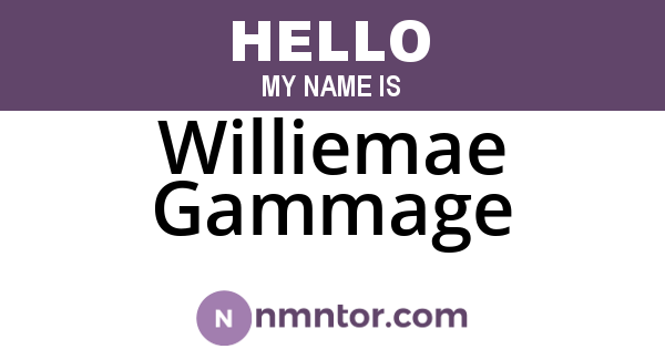 Williemae Gammage