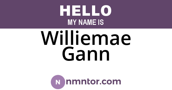 Williemae Gann