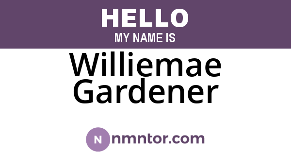 Williemae Gardener