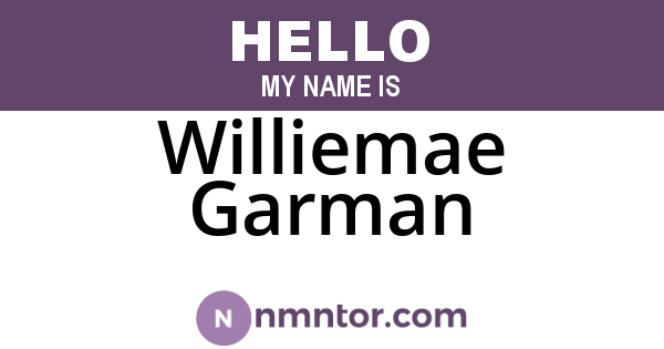 Williemae Garman