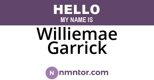 Williemae Garrick