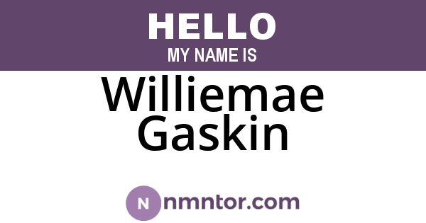 Williemae Gaskin