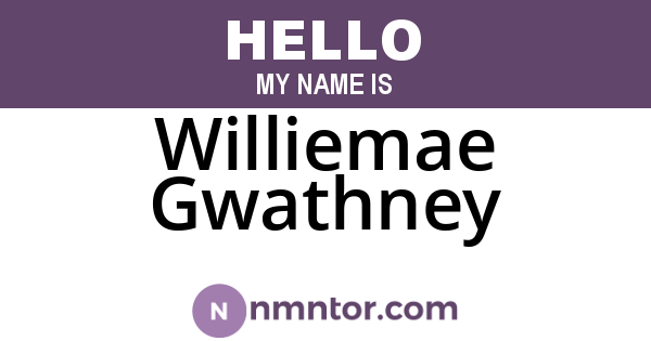 Williemae Gwathney