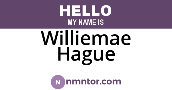 Williemae Hague