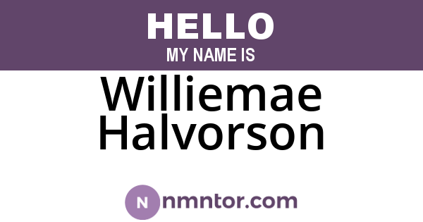 Williemae Halvorson