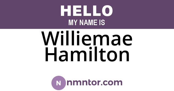 Williemae Hamilton