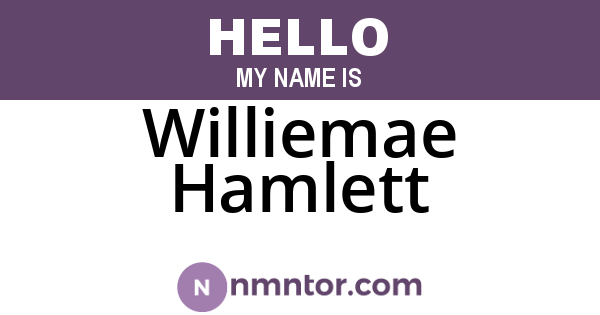 Williemae Hamlett