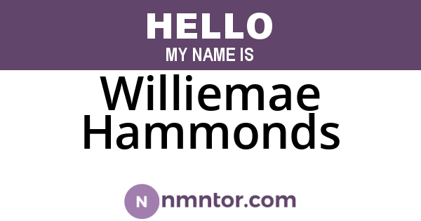 Williemae Hammonds