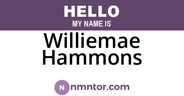 Williemae Hammons