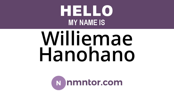 Williemae Hanohano