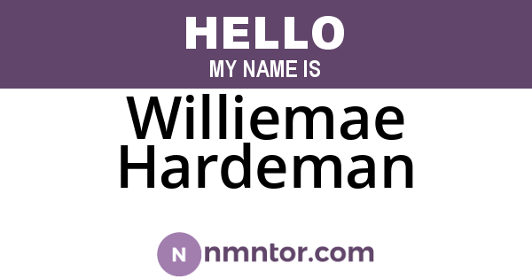 Williemae Hardeman