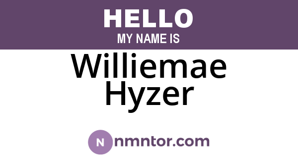 Williemae Hyzer