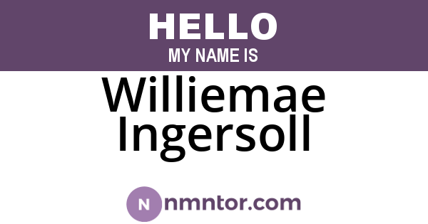 Williemae Ingersoll