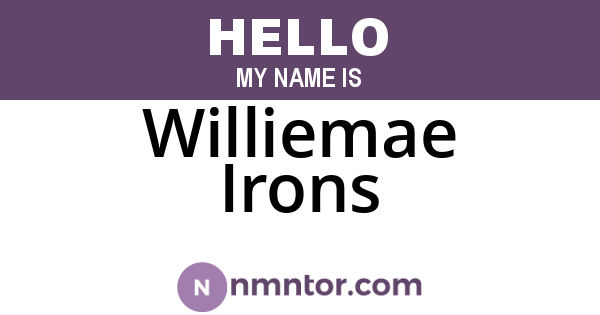 Williemae Irons