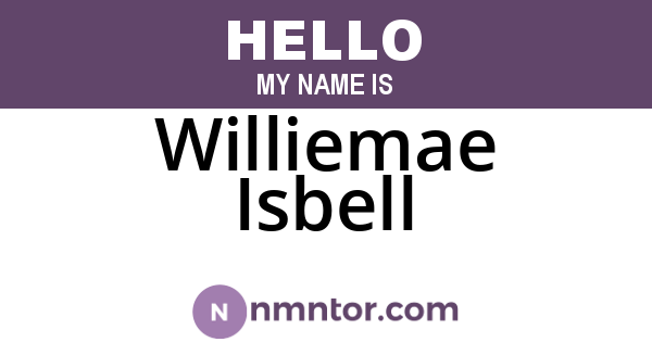 Williemae Isbell
