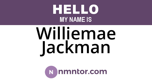 Williemae Jackman