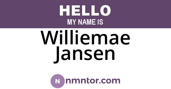 Williemae Jansen