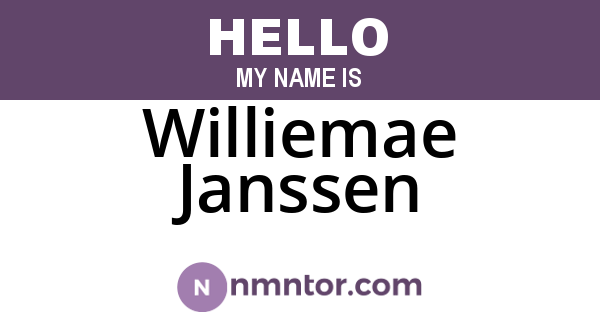Williemae Janssen