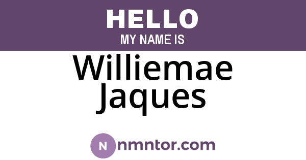 Williemae Jaques