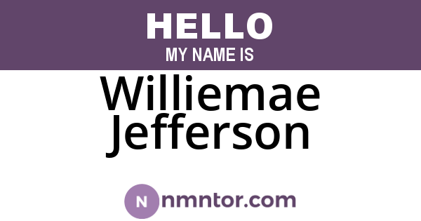 Williemae Jefferson