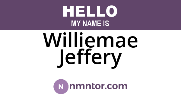 Williemae Jeffery