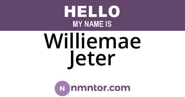 Williemae Jeter