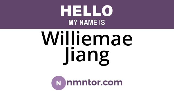Williemae Jiang