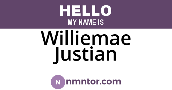 Williemae Justian