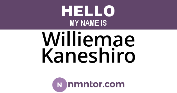 Williemae Kaneshiro