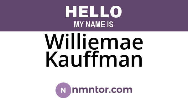 Williemae Kauffman