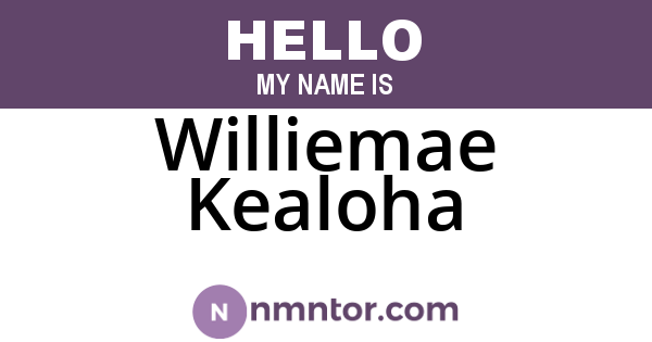 Williemae Kealoha