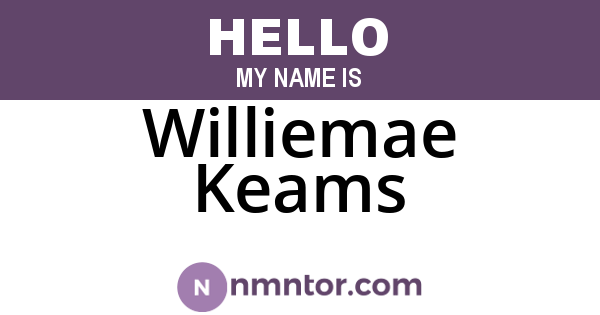 Williemae Keams