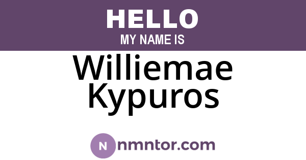 Williemae Kypuros