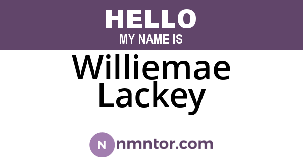 Williemae Lackey
