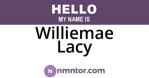 Williemae Lacy