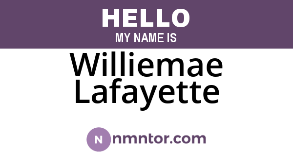 Williemae Lafayette