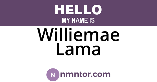 Williemae Lama