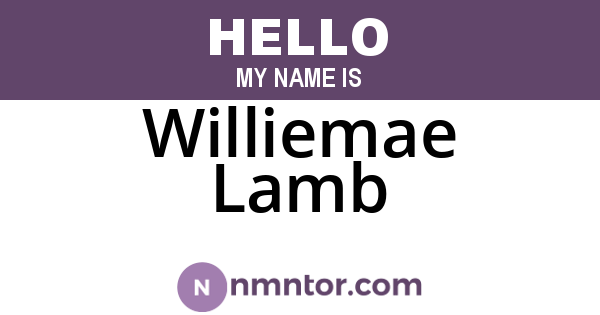 Williemae Lamb