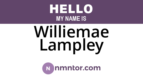 Williemae Lampley