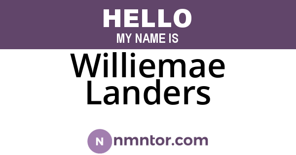 Williemae Landers