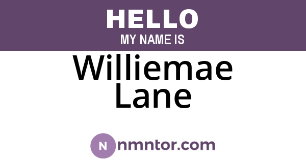 Williemae Lane